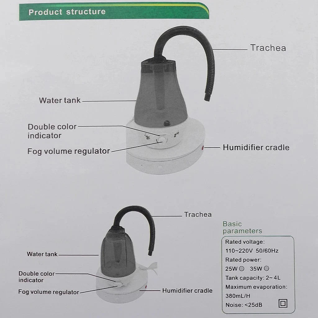EU Plug Humidificateur de Reptile 3L, brumisateur de forêt tropicale, Super brumisateur pour Reptiles, amphibiens, Vivarium avec tuyau, fournitures pour animaux de compagnie