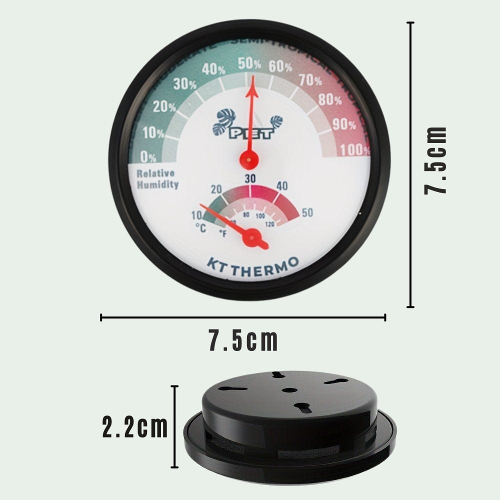 Thermomètre Hygromètre Terrarium | Sans Pile, Motif PET