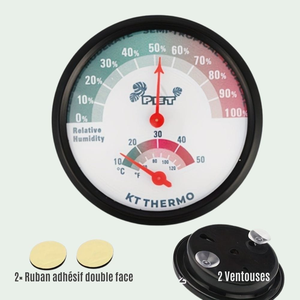 Thermomètre Hygromètre Terrarium | Sans Pile, Motif PET
