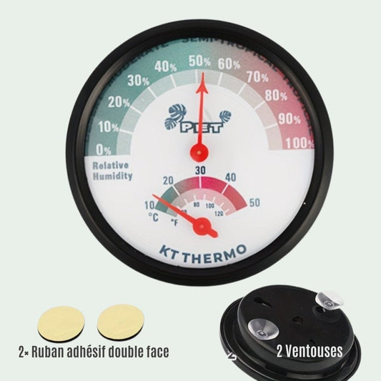 Thermomètre Hygromètre Terrarium | Sans Pile, Motif PET