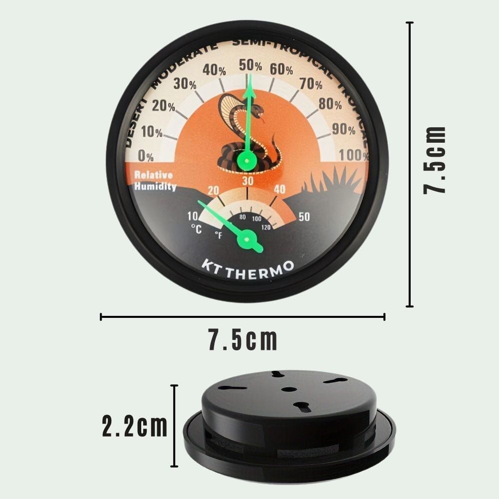Thermomètre Hygromètre Terrarium | Sans Pile, Motif Serpent