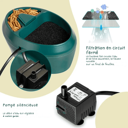 220v-EU Fontaine cascade 700 ml | Pour reptiles et tortues