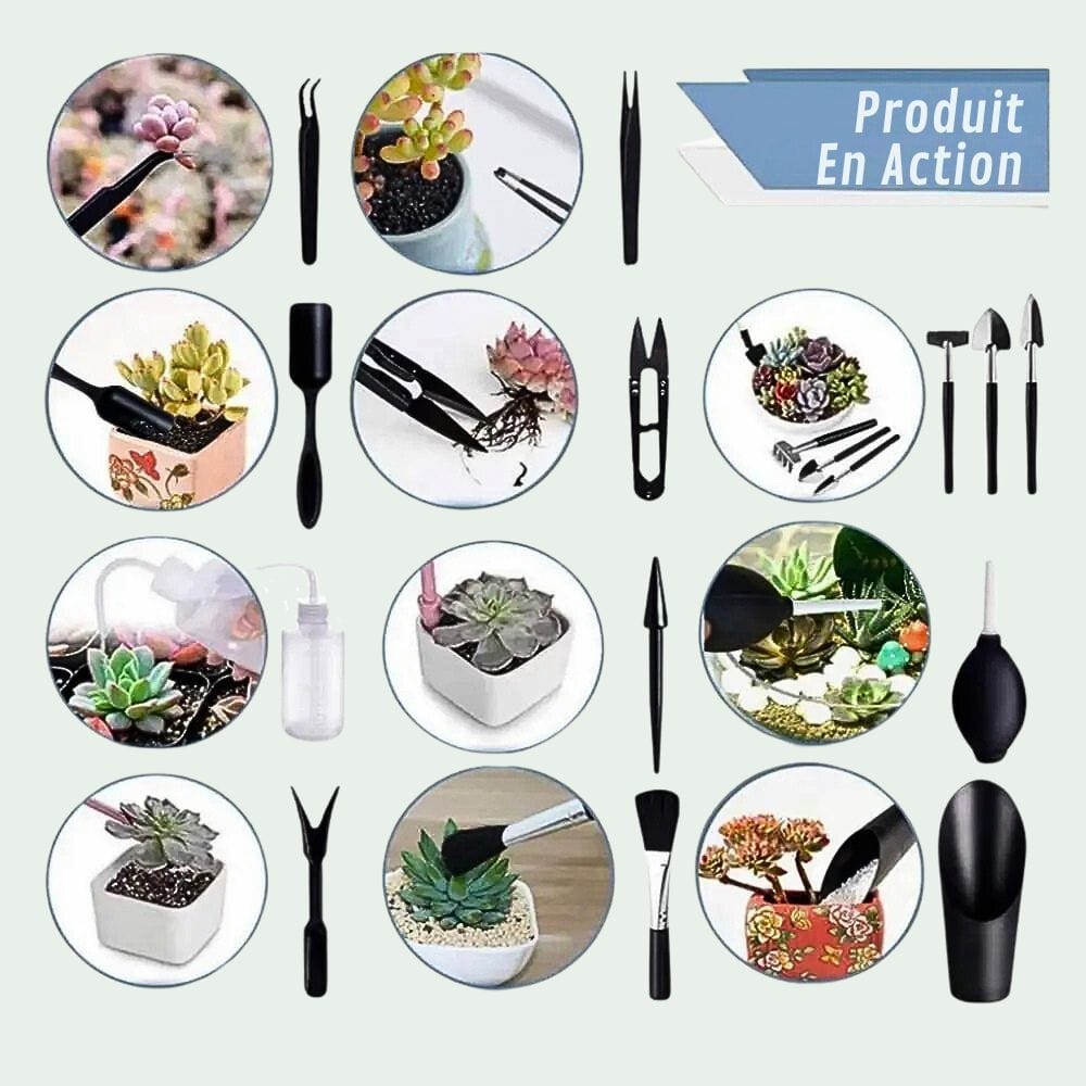 Kit Outils Terrarium 16 Pièces | Pour Jardinage Intérieur