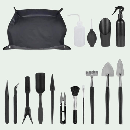 Kit Outils Terrarium 16 Pièces | Pour Jardinage Intérieur