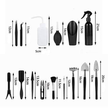 Kit Outils Terrarium 16 Pièces | Pour Jardinage Intérieur