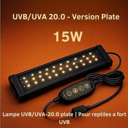 Lampe UVB/UVA 20.0 plate Lampe UVB/UVA 20.0 plate | Pour reptiles à fort UVB/UVA