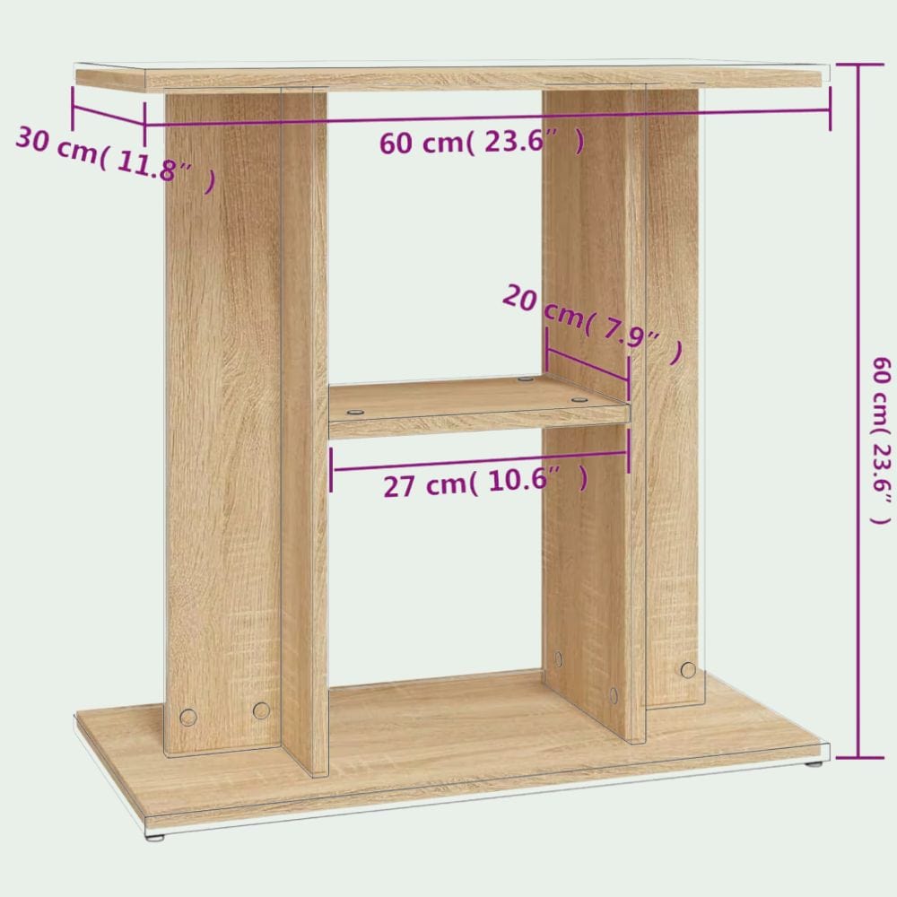 Meuble Terrarium Aquarium | Bois 60x30x60 cm