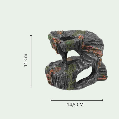 14.5x11.5cm Plateforme grotte résine 14,5 cm | Pour tortues et reptiles