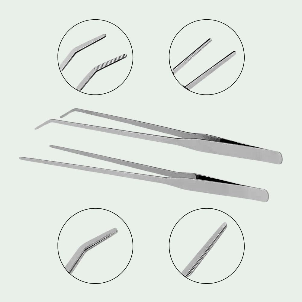 Set 2 Pinces 27 cm Inox | Anti-Morsure Alimentation Reptile