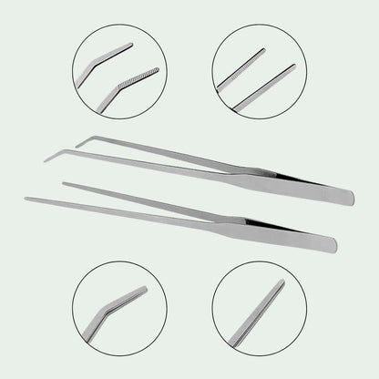 Set 2 Pinces 27 cm Inox | Anti-Morsure Alimentation Reptile