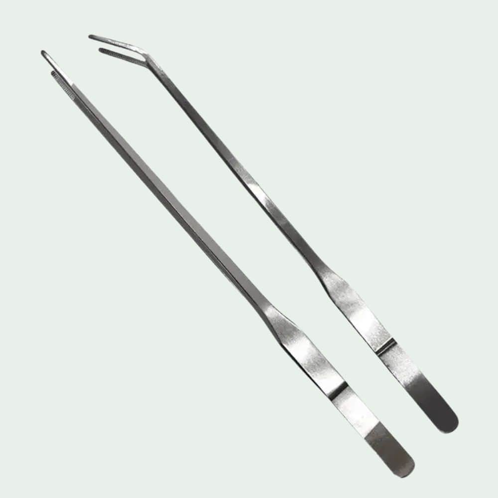 Set 2 Pinces 27 cm Inox | Anti-Morsure Alimentation Reptile