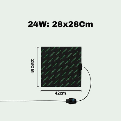 Tapis Chauffant pour Terrarium | 28x28 cm 24W Reptiles