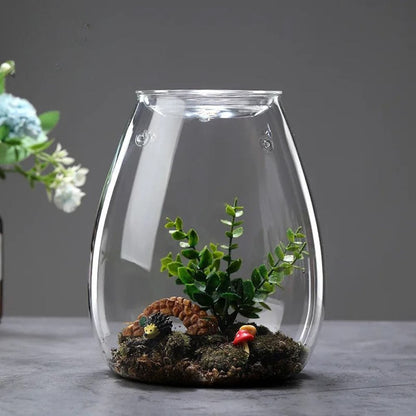 Terrarium Plante | Vase Déco en Verre avec Couvercle
