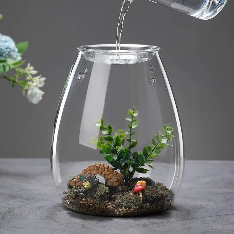 Terrarium Plante | Vase Déco en Verre avec Couvercle