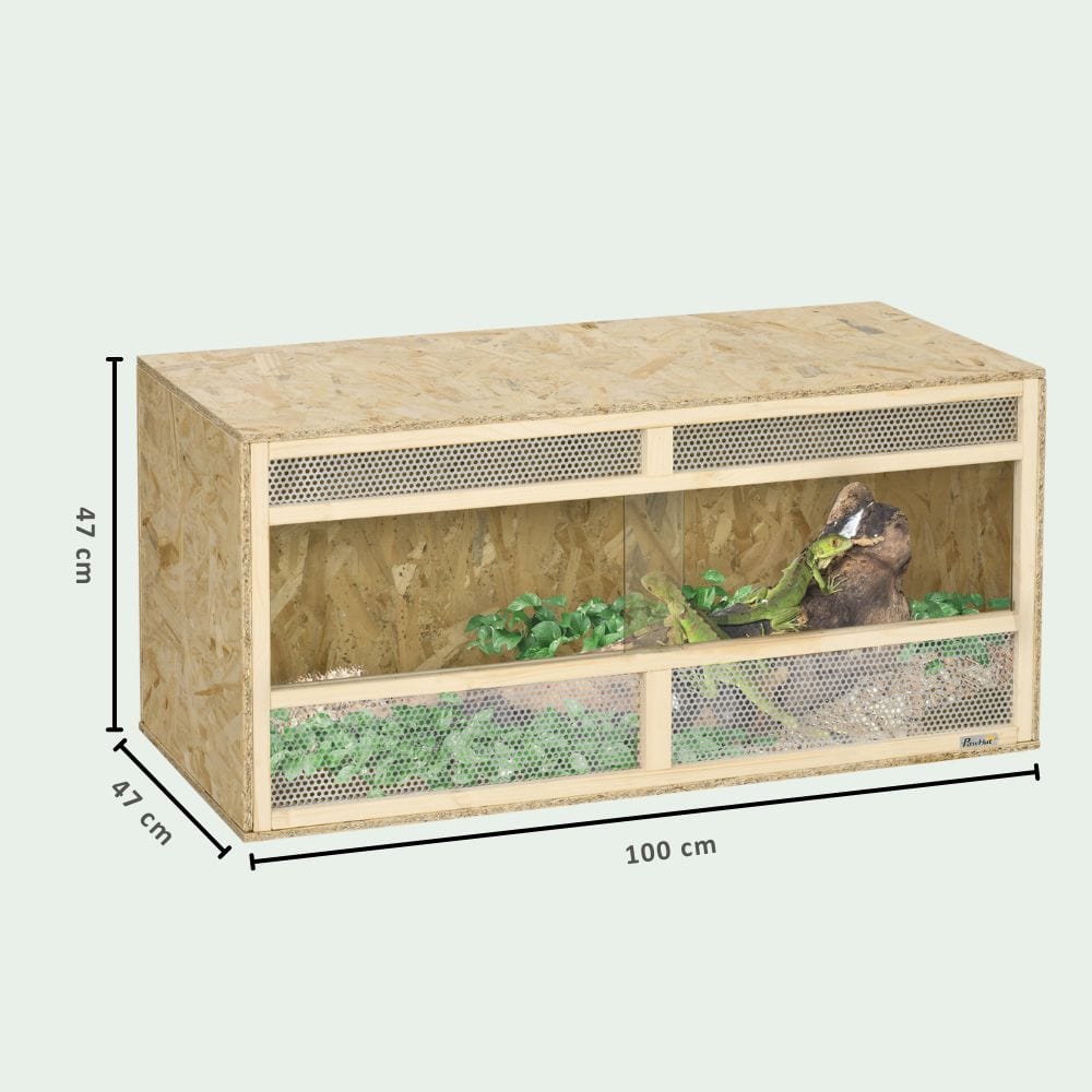 Terrarium Reptile en Bois | 100x47x47 cm