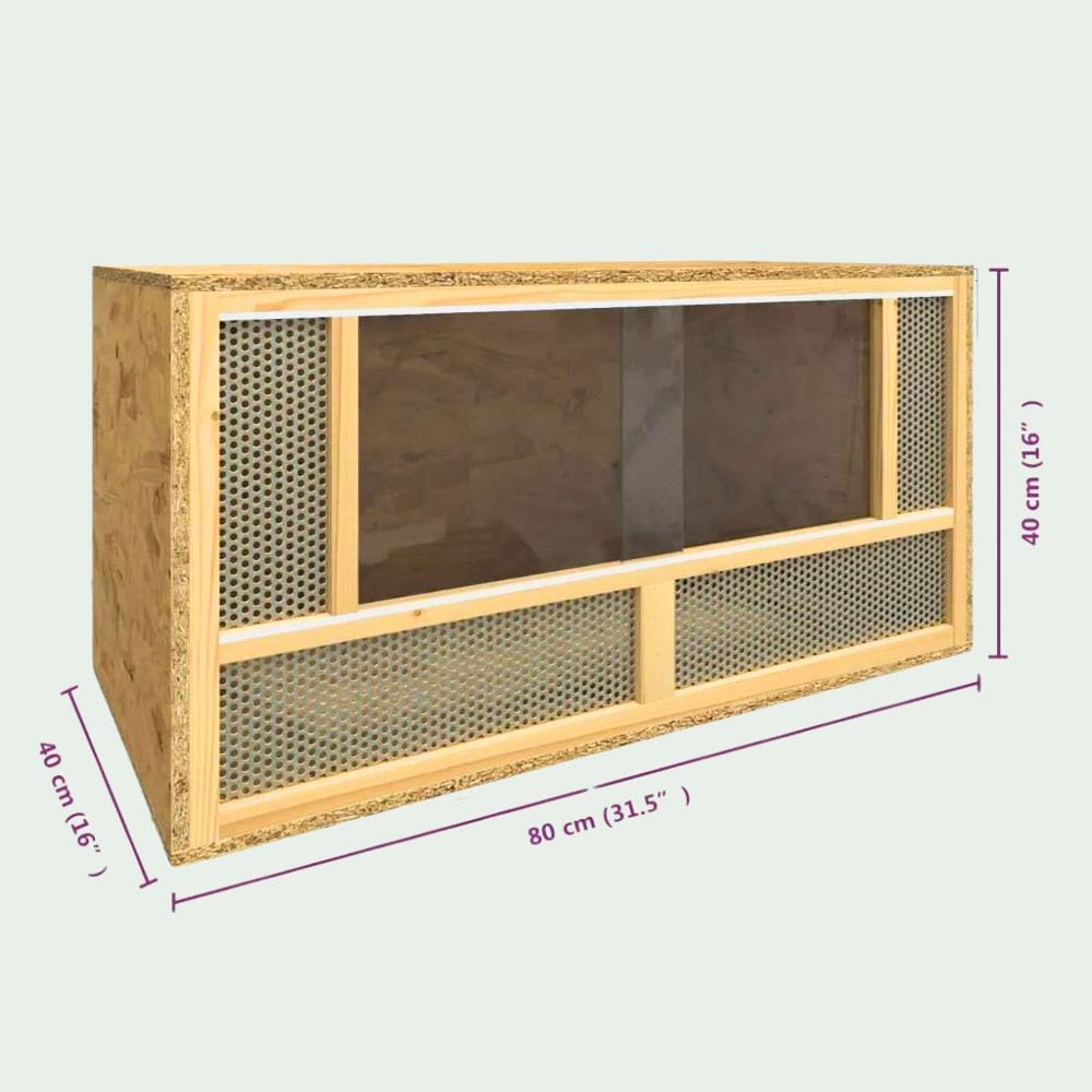Terrarium Reptile en Bois | 80x40x40 cm