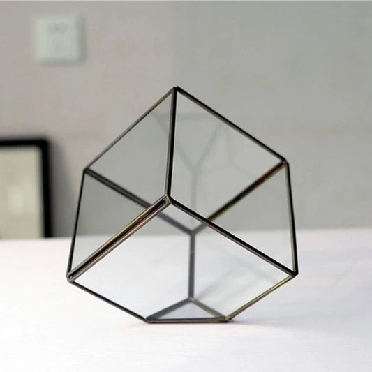M The Cube Shape Plant Solder Glass Terrarium Kit Creative Flower Vase Glass Flowerpots For Home Garden Wedding Decoration