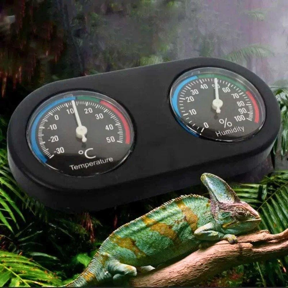 Thermo-hygromètre double cadran | Pour terrarium reptile